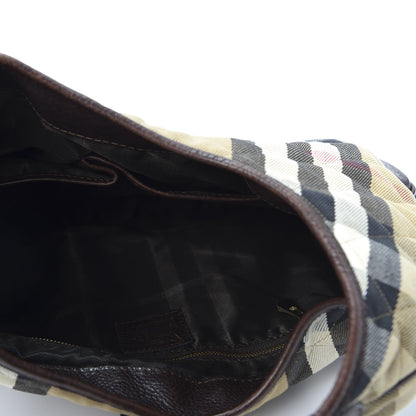 Burberry House Check Quilted Brook Hobo Chocolate 4 of 8