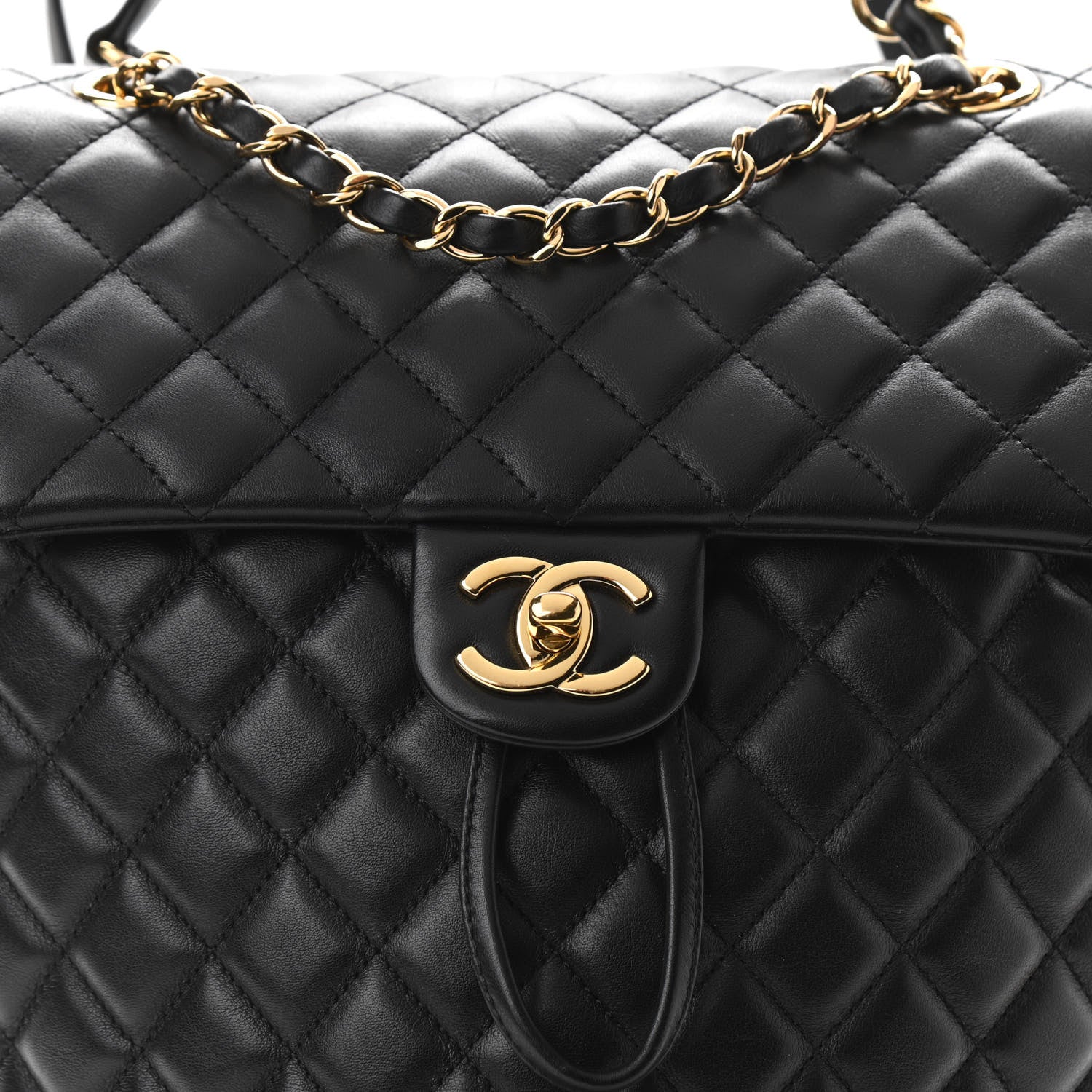 Chanel Lambskin Quilted Large Urban Spirit Backpack Black 10 of 10