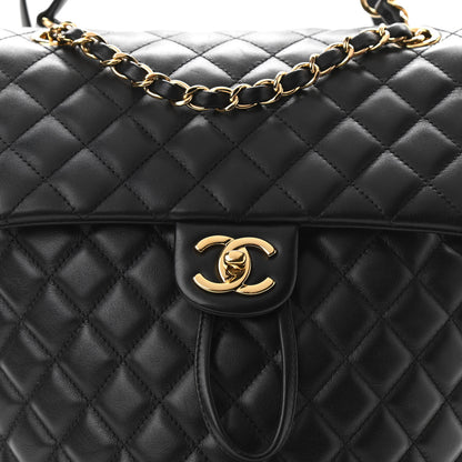 Chanel Lambskin Quilted Large Urban Spirit Backpack Black 10 of 10