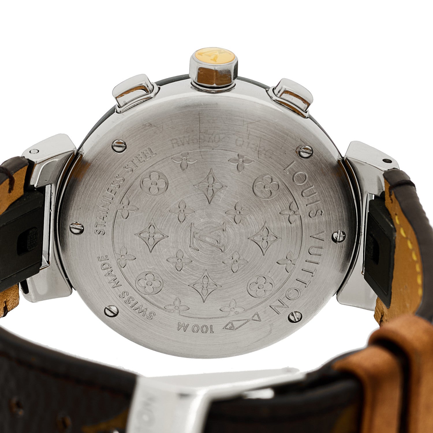 Louis Vuitton Stainless Steel Monogram 34mm Tambour Lovely Cup Quartz Watch 4 of 4
