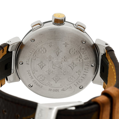 Louis Vuitton Stainless Steel Monogram 34mm Tambour Lovely Cup Quartz Watch 4 of 4