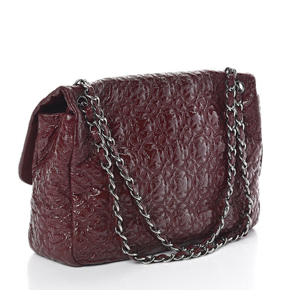 Chanel Vinyl Jumbo Rock in Moscow Dark Red 3 of 10