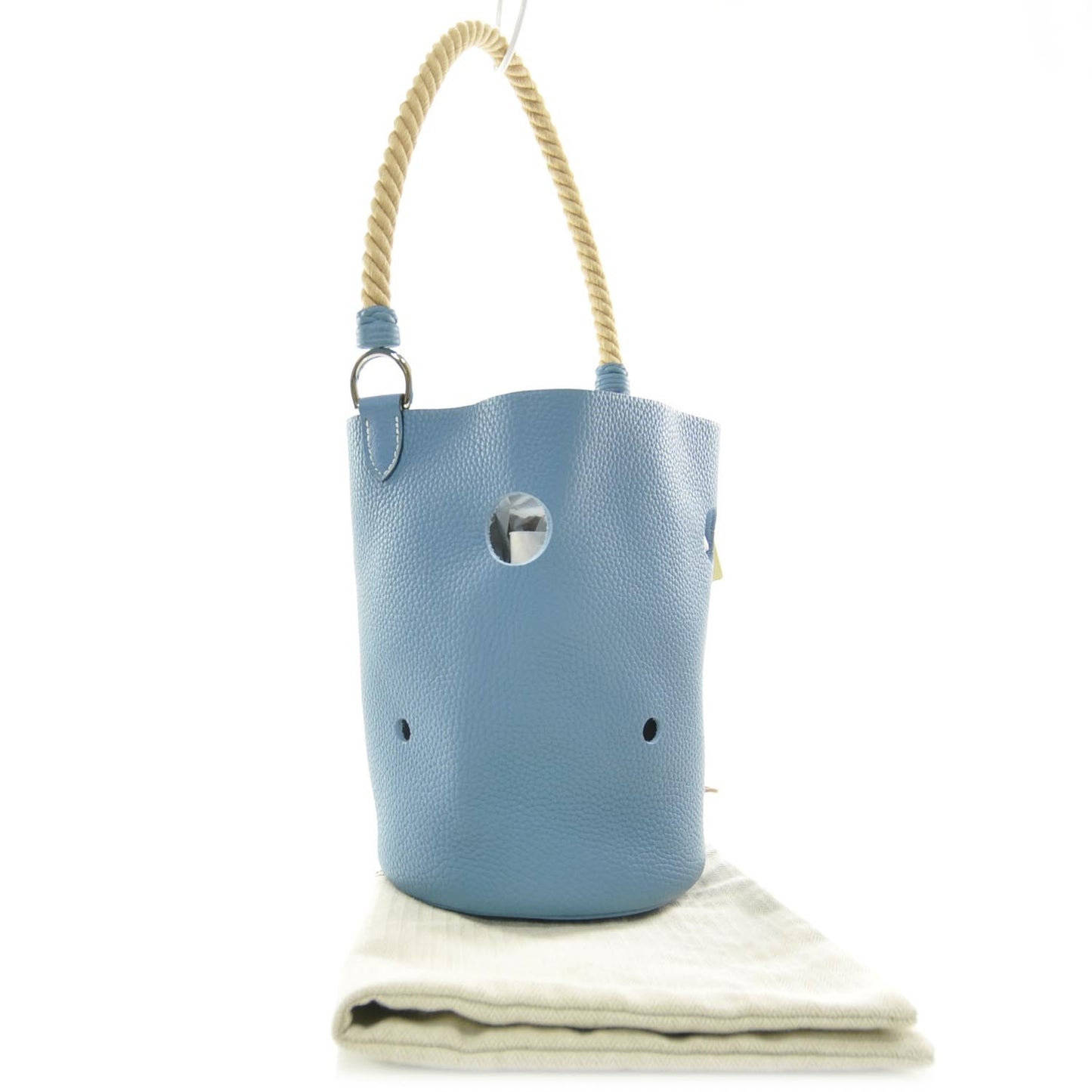Taurillon Clemence Mangeoire Rope Bag Blue Jean