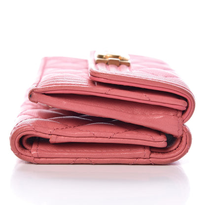 Chanel Lambskin Quilted Small Boy Flap Wallet Pink 7 of 11