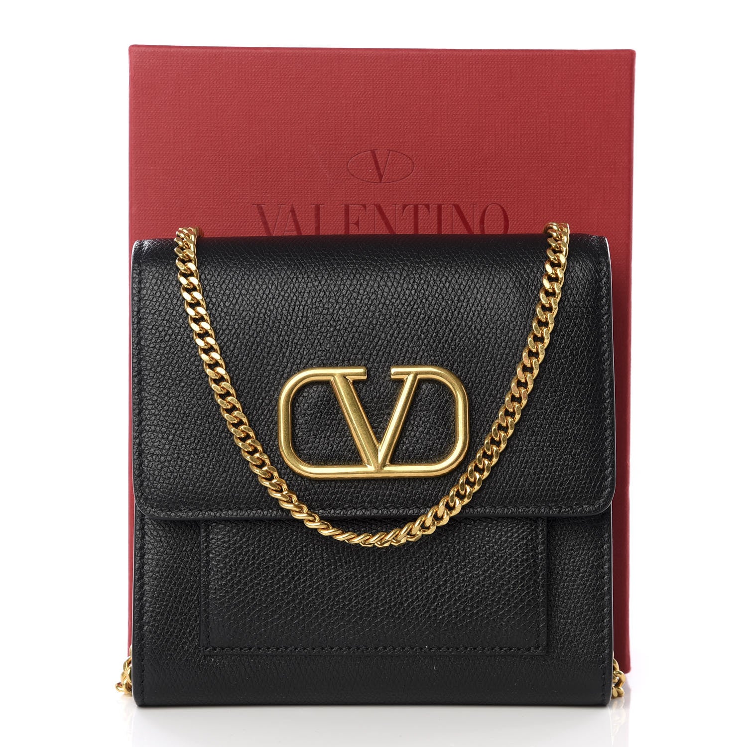 Valentino Garavani Calfskin VLogo Crossbody Bag Black 9 of 9