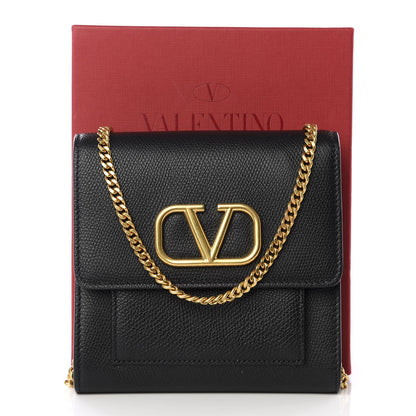 Valentino Garavani Calfskin VLogo Crossbody Bag Black 9 of 9
