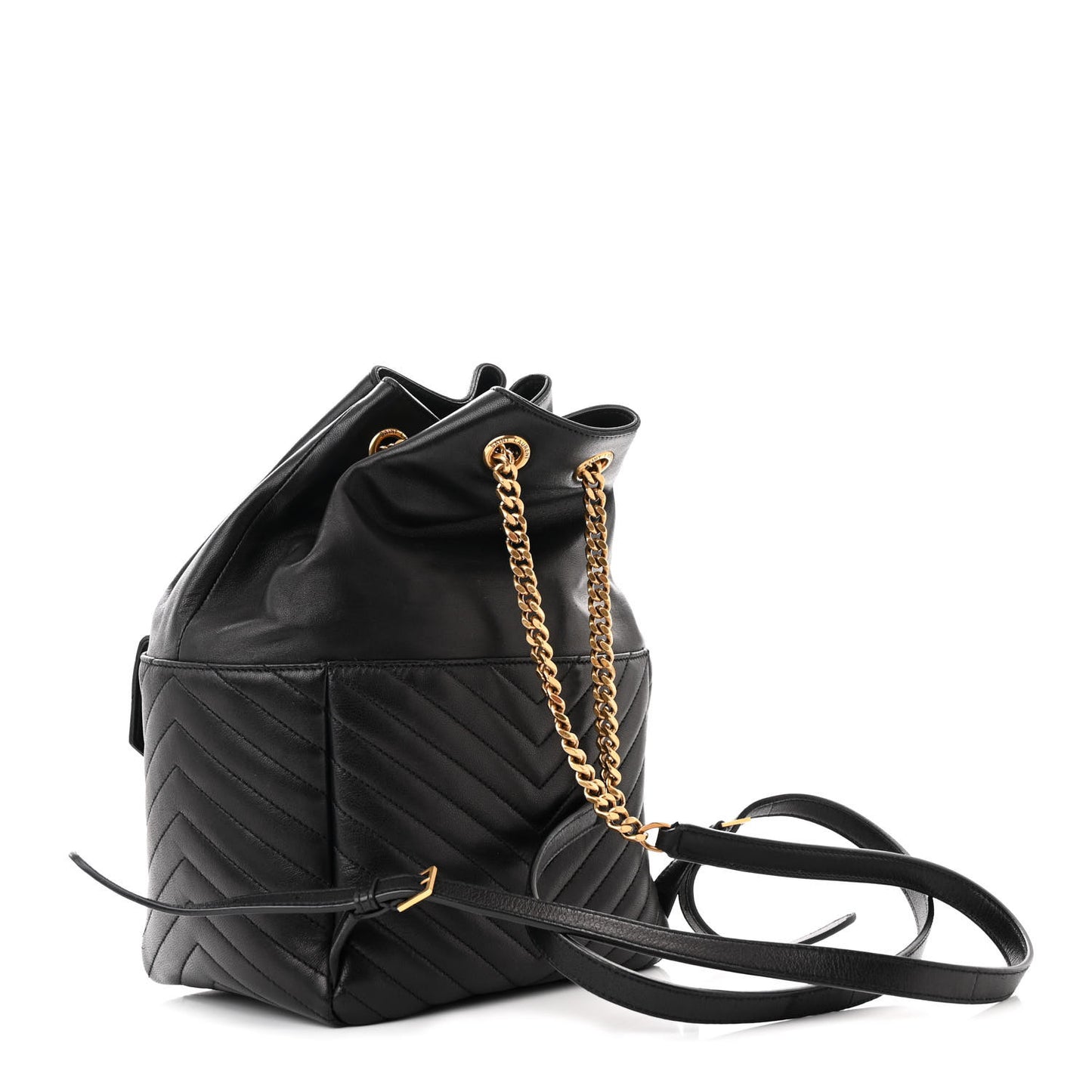 Lambskin Matelasse Monogram Joe Backpack Black
