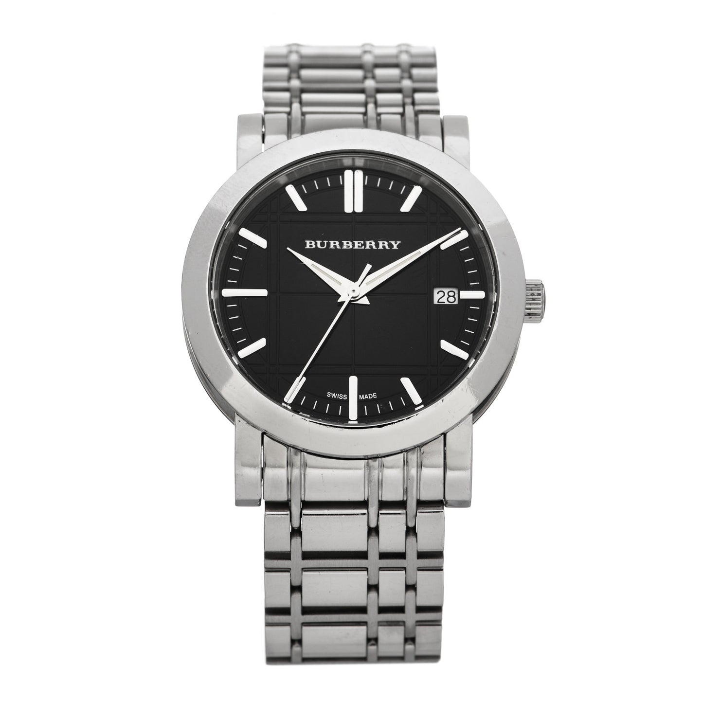 Stainless Steel 38mm Heritage Quartz Watch Black BU1364