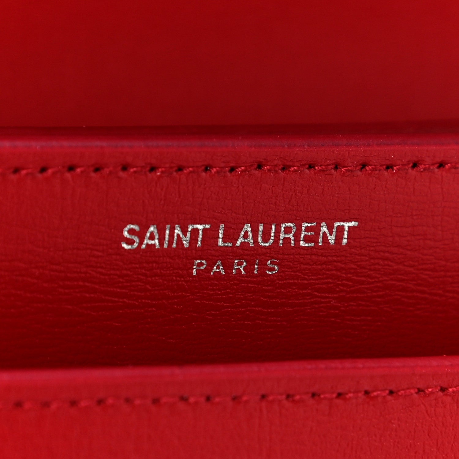 Saint Laurent Grained Calfskin Medium Monogram Sunset Red 9 of 12