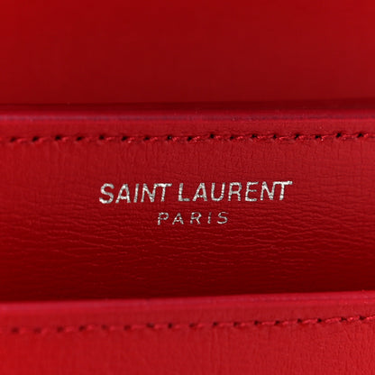 Saint Laurent Grained Calfskin Medium Monogram Sunset Red 9 of 12