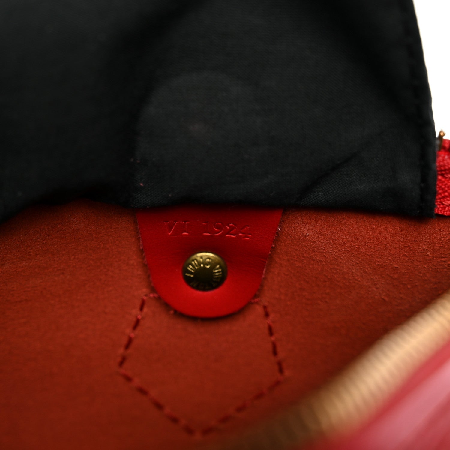 Louis Vuitton Epi Speedy 25 Castillan Red 6 of 14