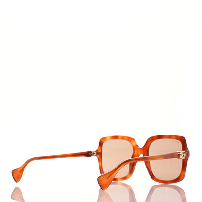 Gucci Acetate Oversize Rectangle Frame GG1070S Sunglasses Tortoise 4 of 8