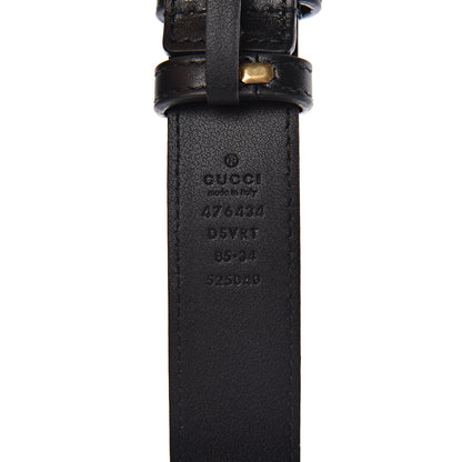 Gucci Calfskin Matelasse GG Marmont Belt Bag 85 34 Black 8 of 10