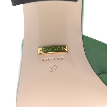 Gucci Malaga Kid GG Marmont Fringe 75mm Slide Sandals 37 New Shamarock 6 of 7