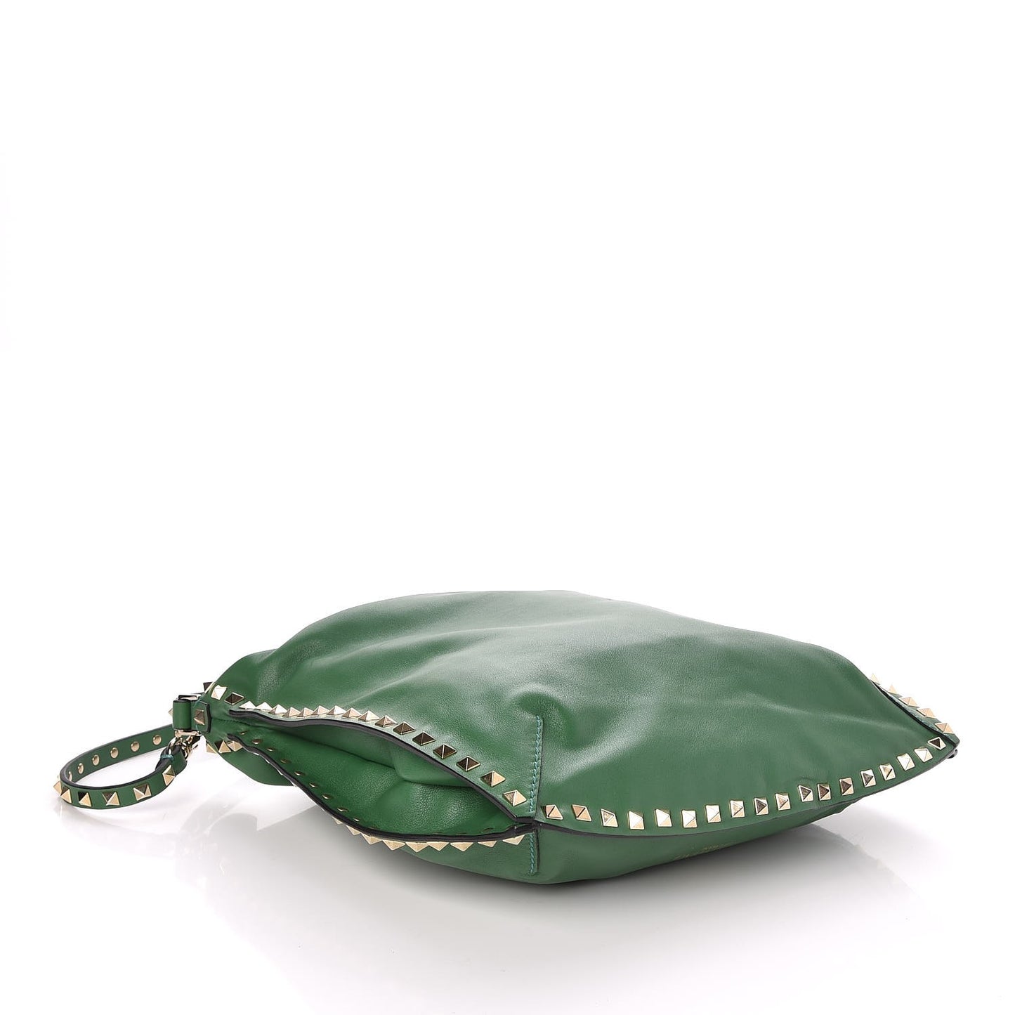 Vitello Small Rockstud Hobo Green
