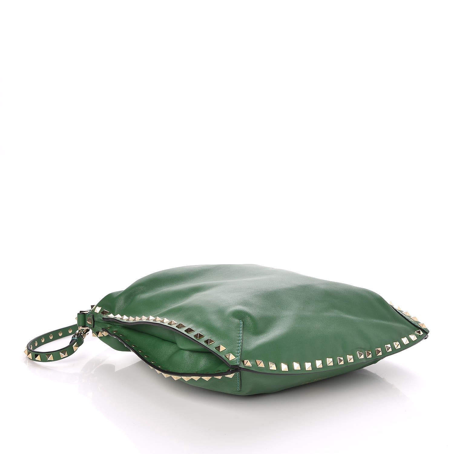 Valentino Garavani Vitello Small Rockstud Hobo Green 4 of 8