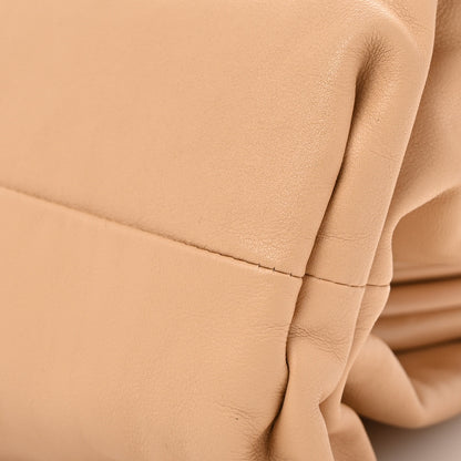 Bottega Veneta Smooth Butter Calf The Pouch Oversized Clutch Almond 10 of 13