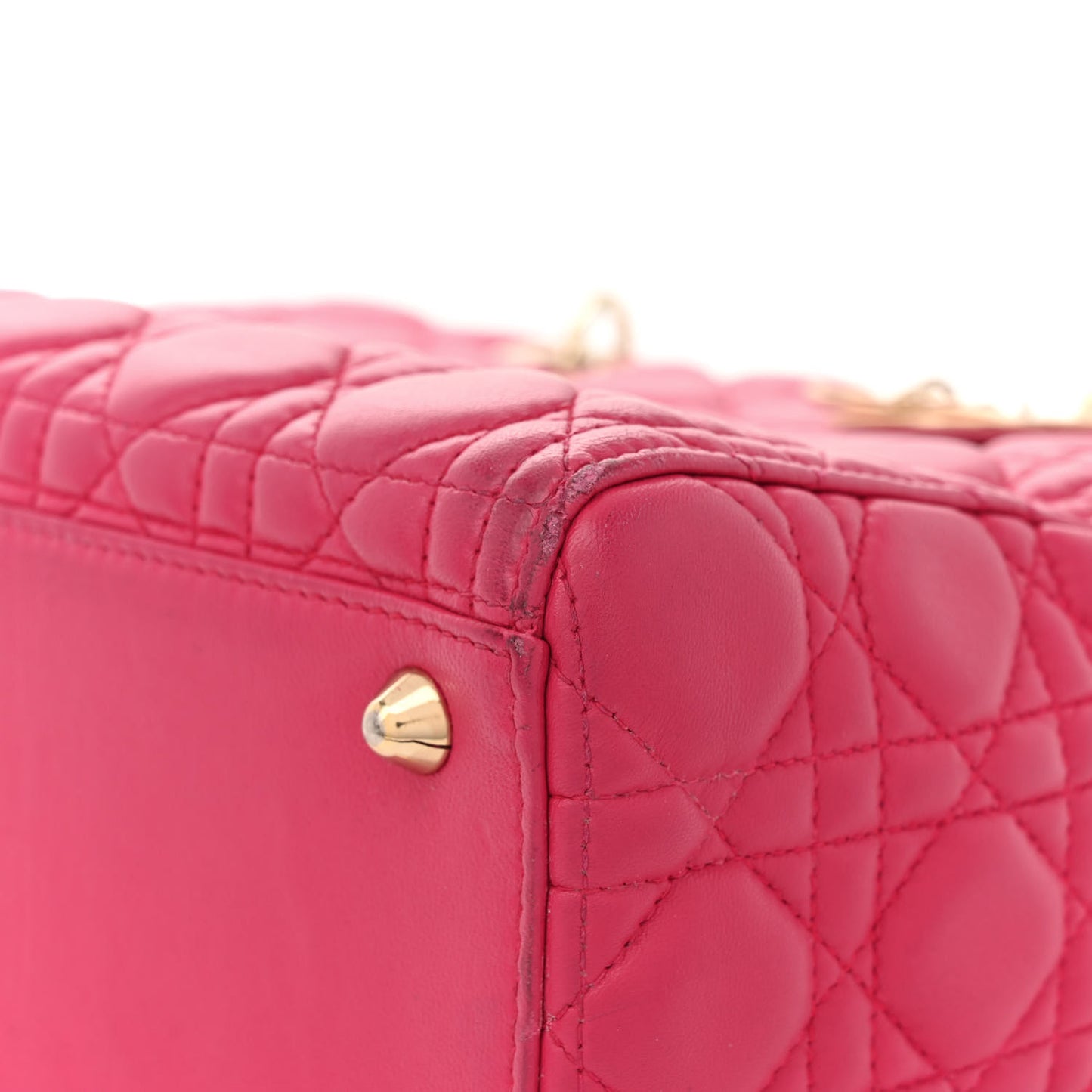 Lambskin Cannage Large Lady Dior Pink