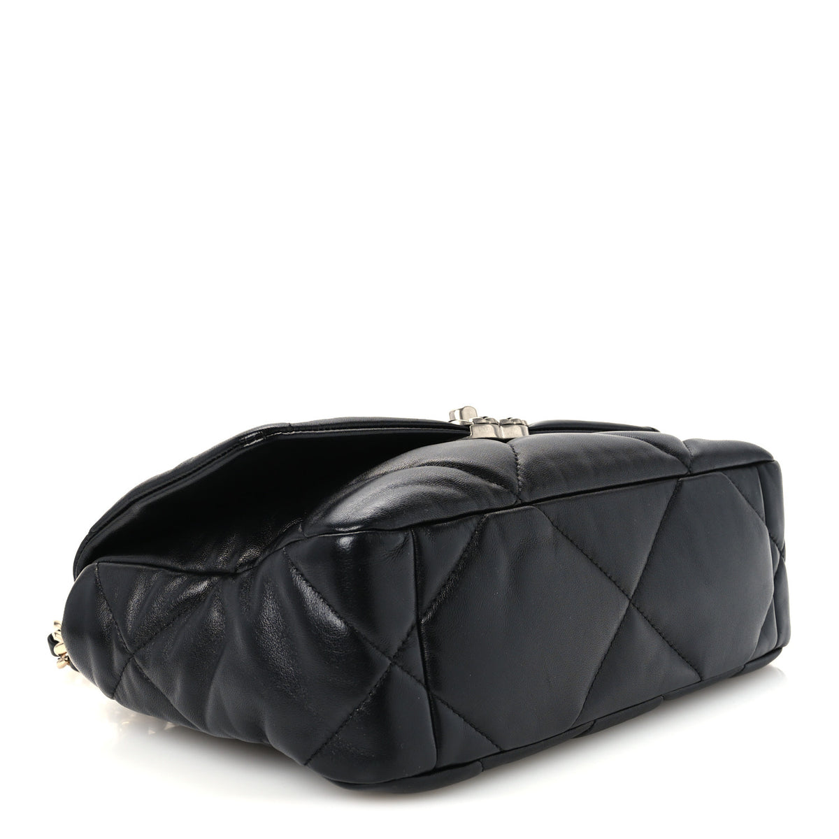 Lambskin Quilted Medium Chanel 19 Flap Black