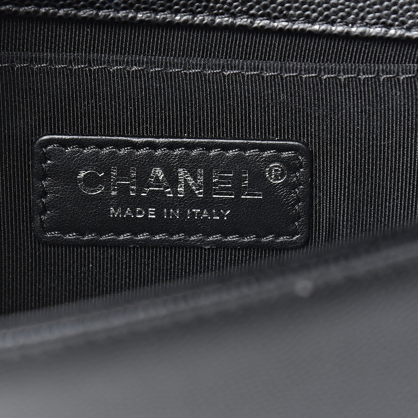 Caviar Quilted Small Boy Flap Black
