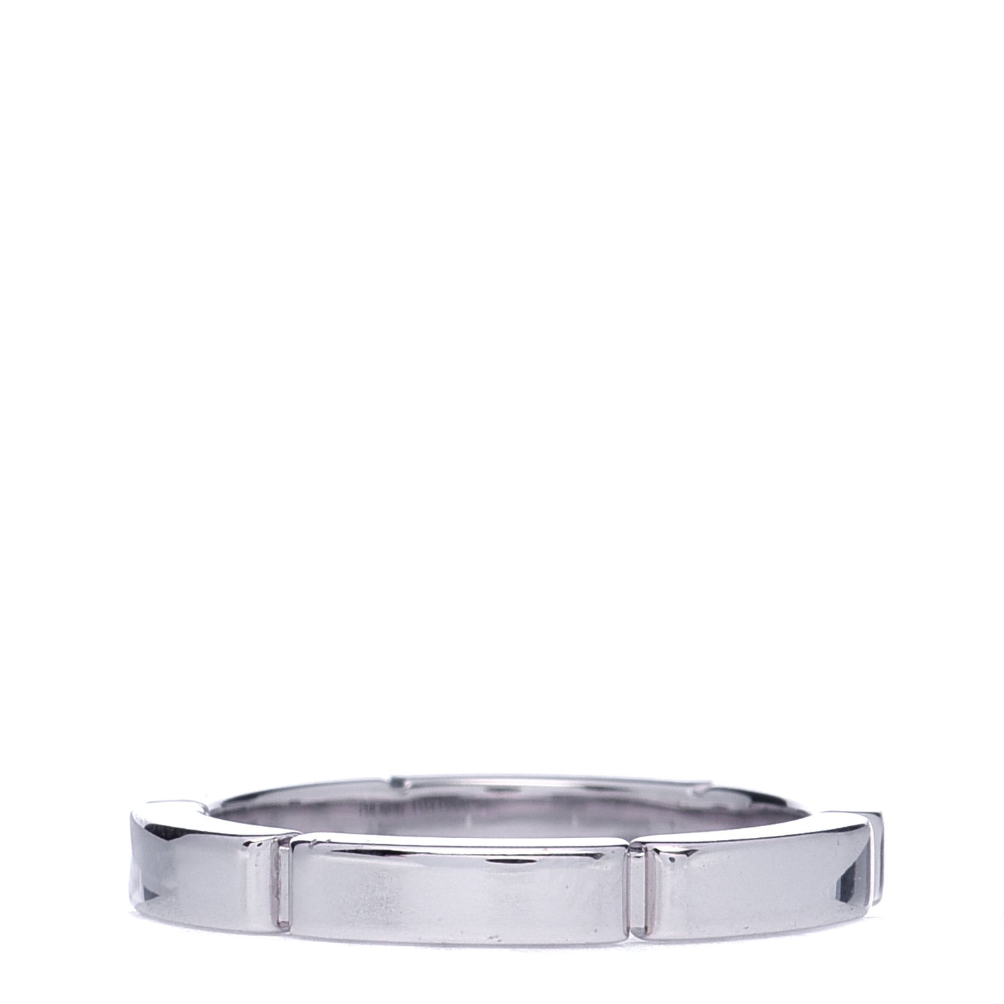 18K White Gold 2.5mm Maillon Panthere Wedding Band Ring 47 4