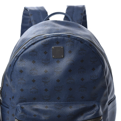 MCM Visetos Stark Medium Backpack Navy Blue 7 of 15