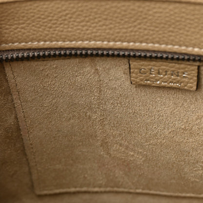 Celine Drummed Calfskin Nano Luggage Dune 11 of 13