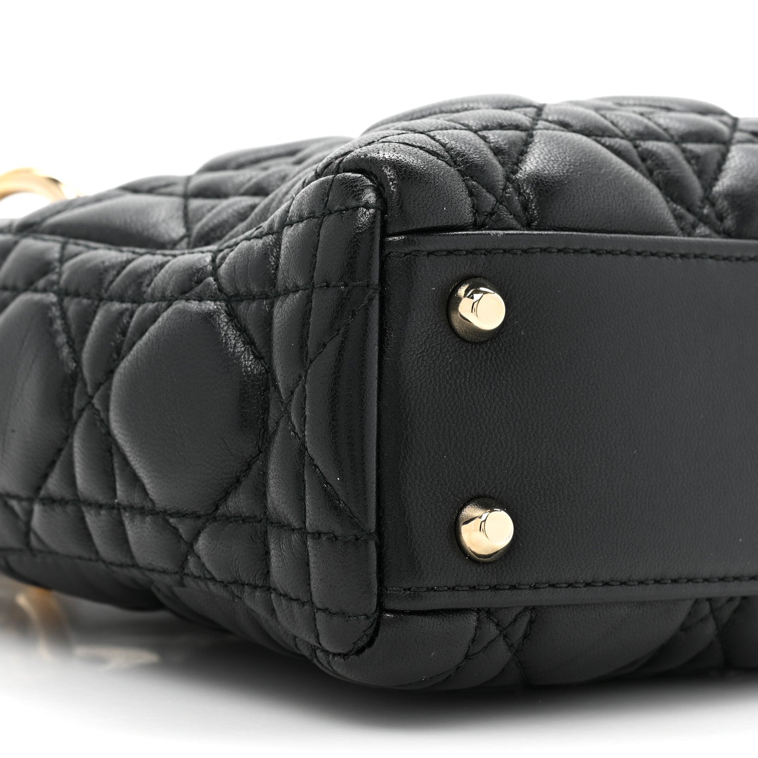 Christian Dior Lambskin Cannage Mini Lady Dior Black 9 of 9