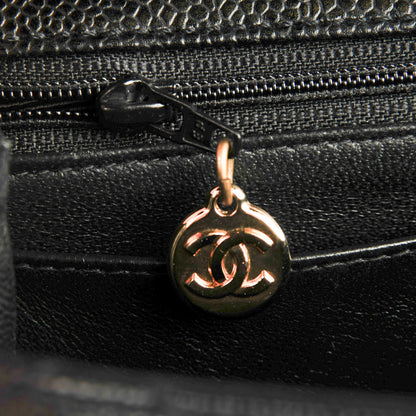 Chanel Caviar Quilted Jumbo Kelly Flap Black 7 of 9