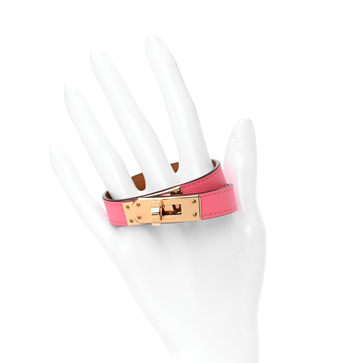 Hermes Swift Kelly Double Tour Bracelet XS Rose Azalee 2 of 6