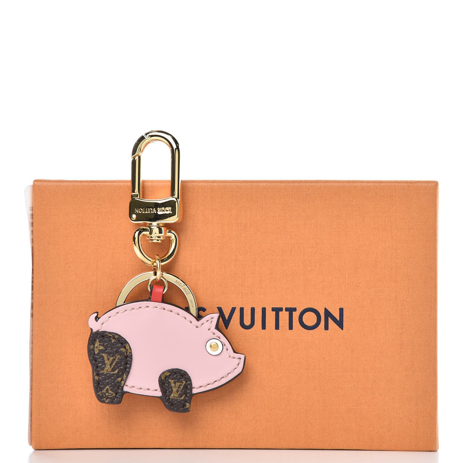 Louis Vuitton Calfskin Superstition Pig Bag Charm Key Holder Rose 3 of 3