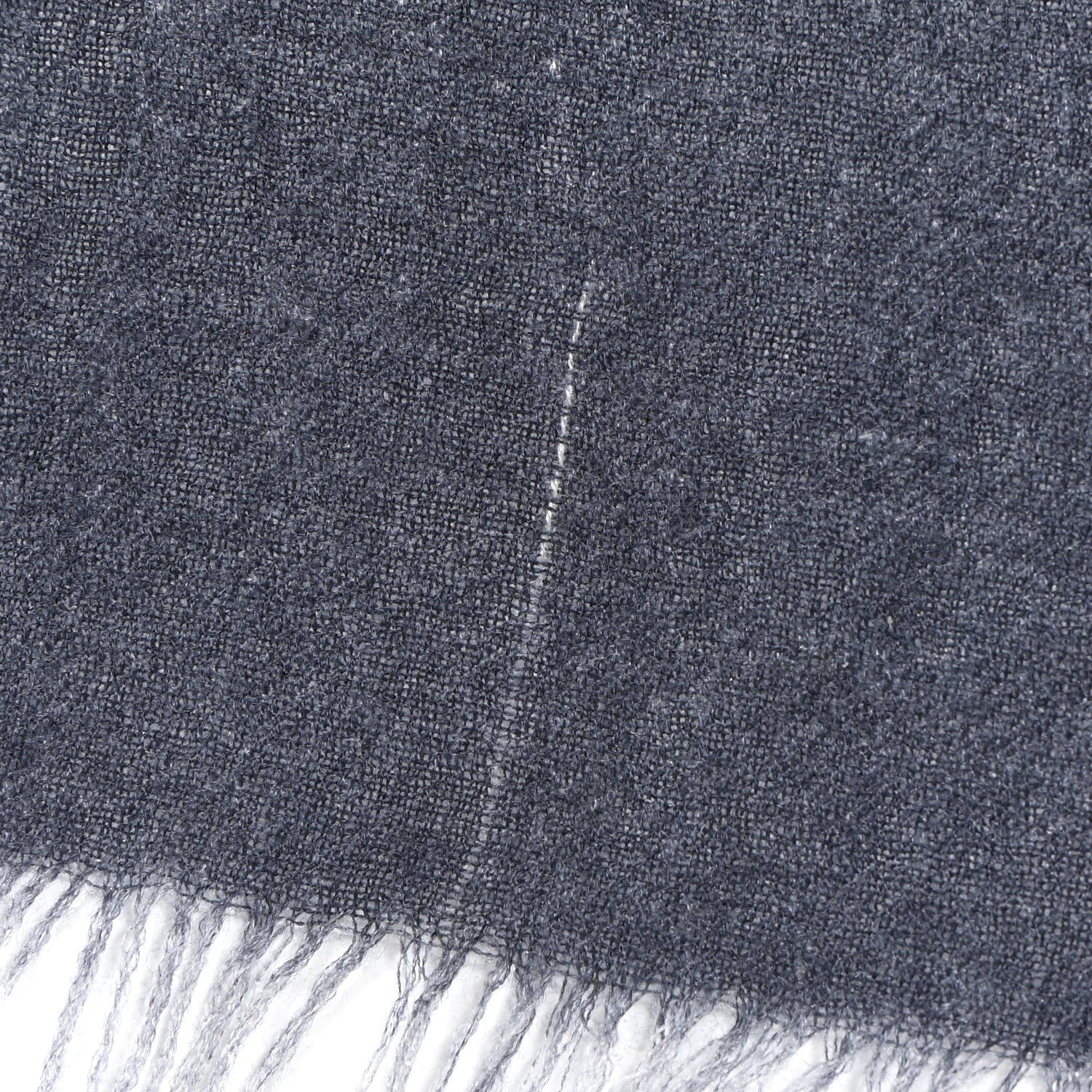 Chanel Cashmere Silk Ombre CC Scarf Ivory Blue 4 of 6