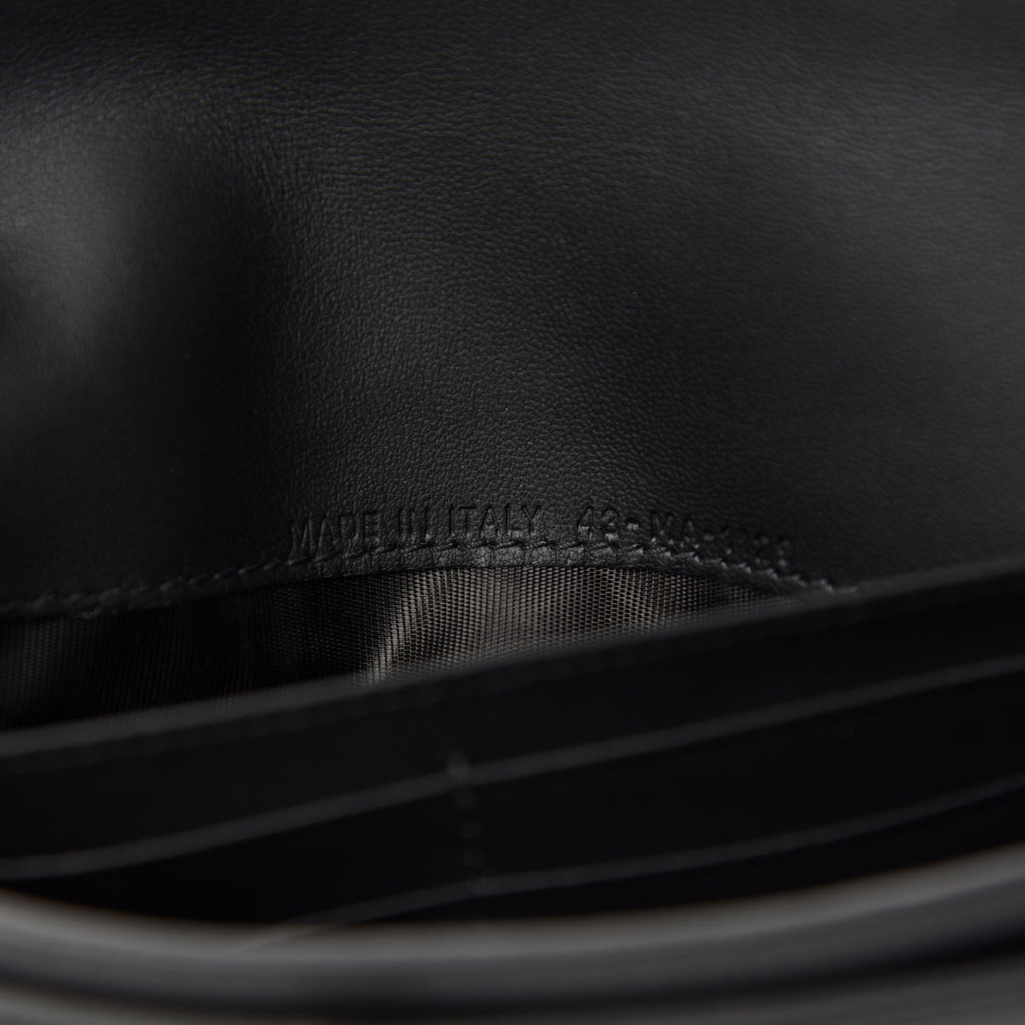 Ultra Matte Calfskin Saddle Chain Wallet Pouch Black