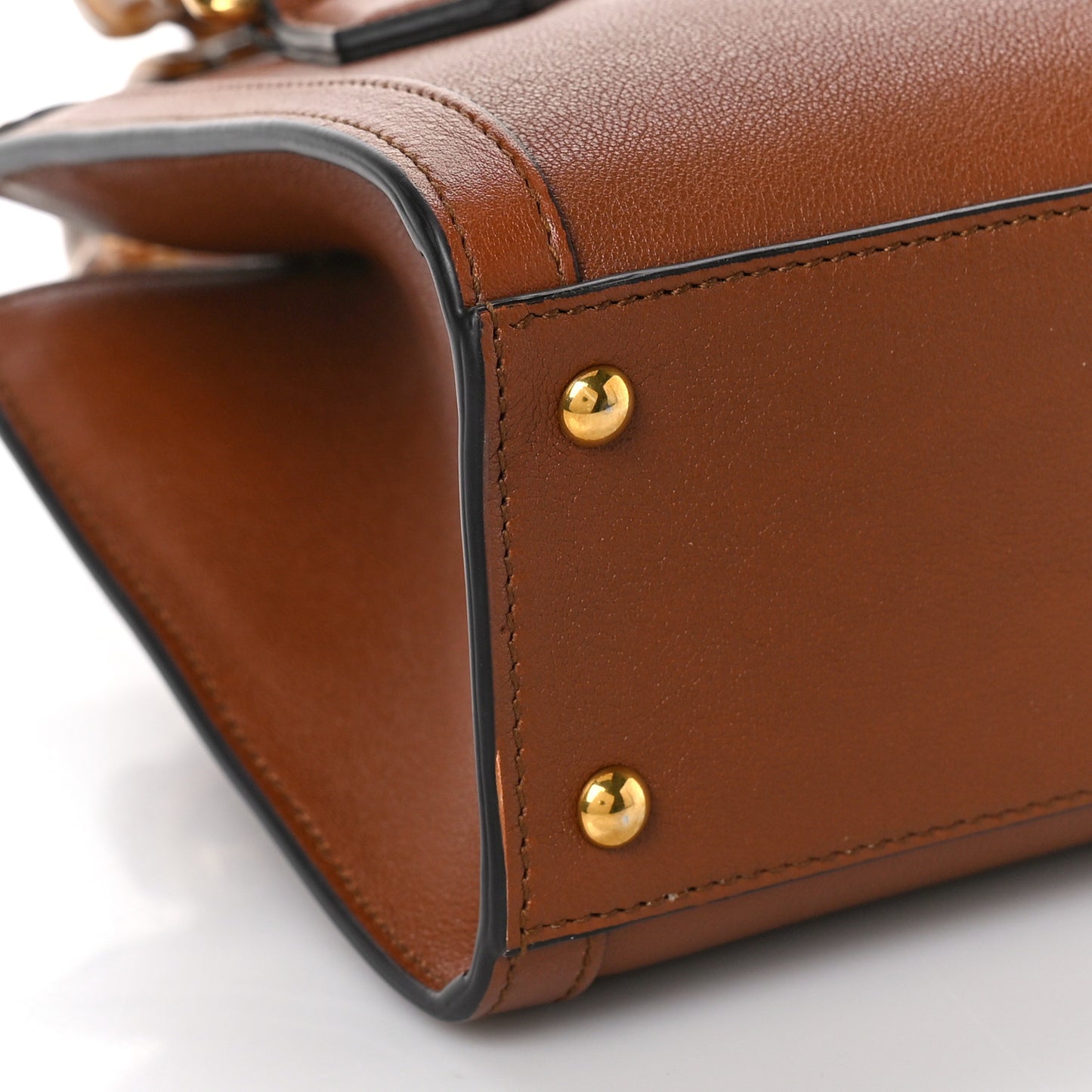 Wonka Grain Calfskin Mini Diana Tote Bag Cuir Yellow Fluo
