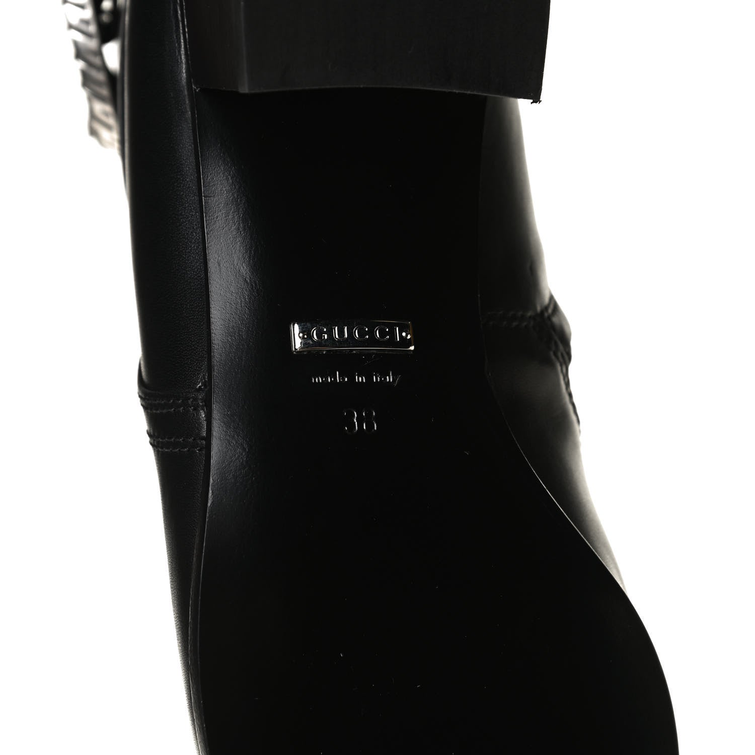 Gucci Calfskin Dionysus Elizabeth Ankle Boots 38 Black 8 of 13