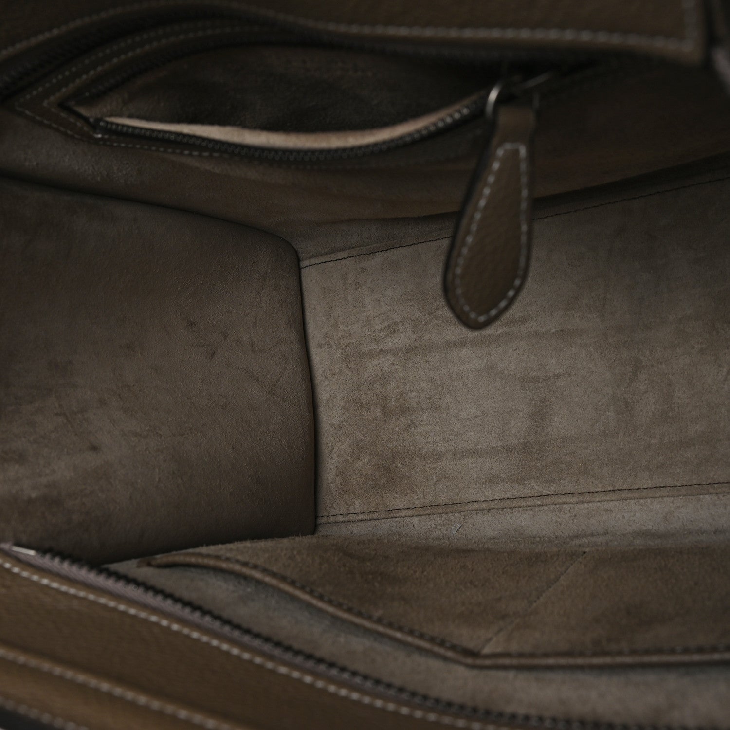 Celine Drummed Calfskin Micro Luggage Souris 10 of 10