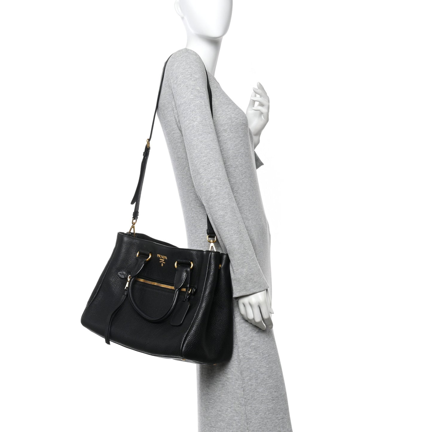 Vitello Daino Tote Black