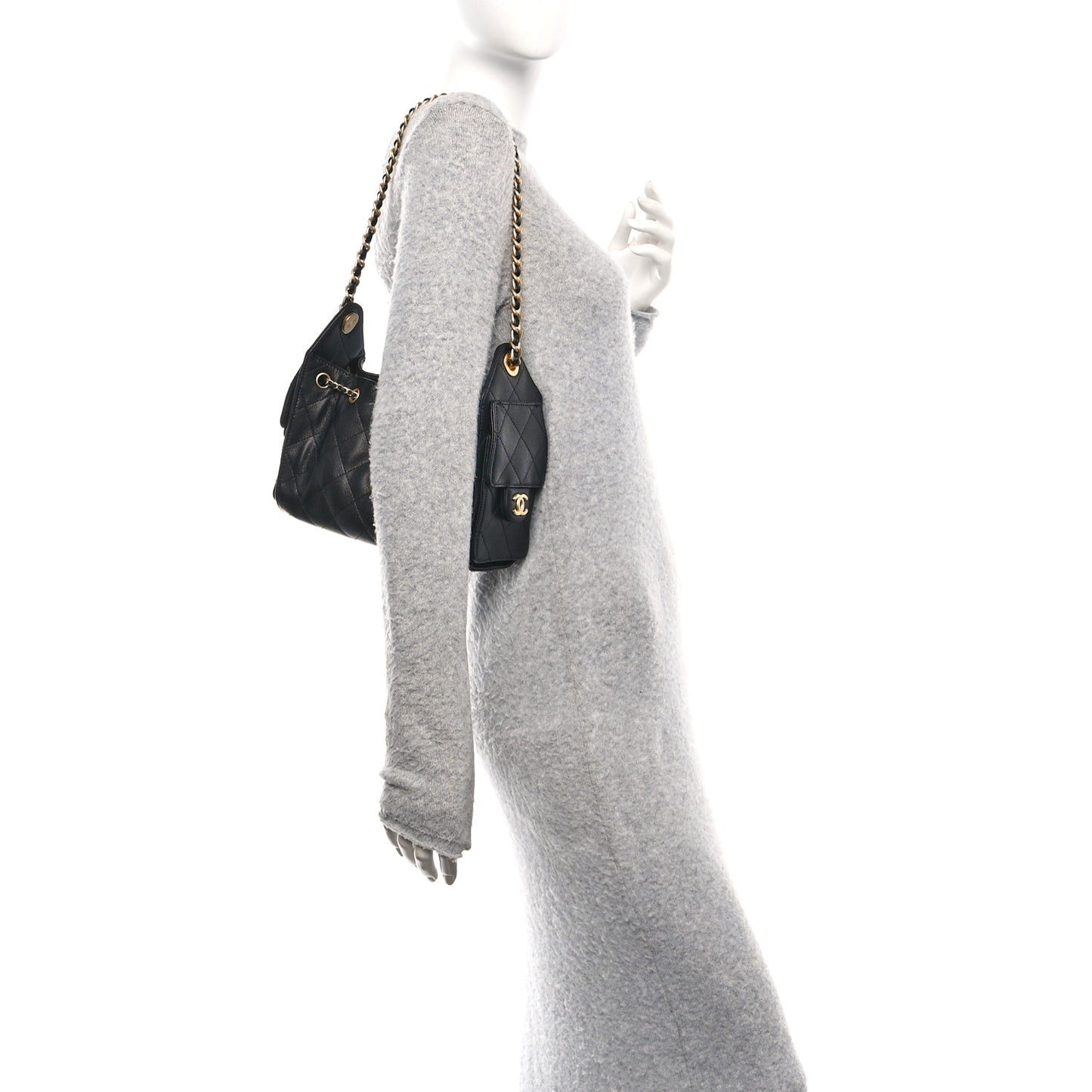 Caviar Quilted Mini Chanel 25 Handbag Black
