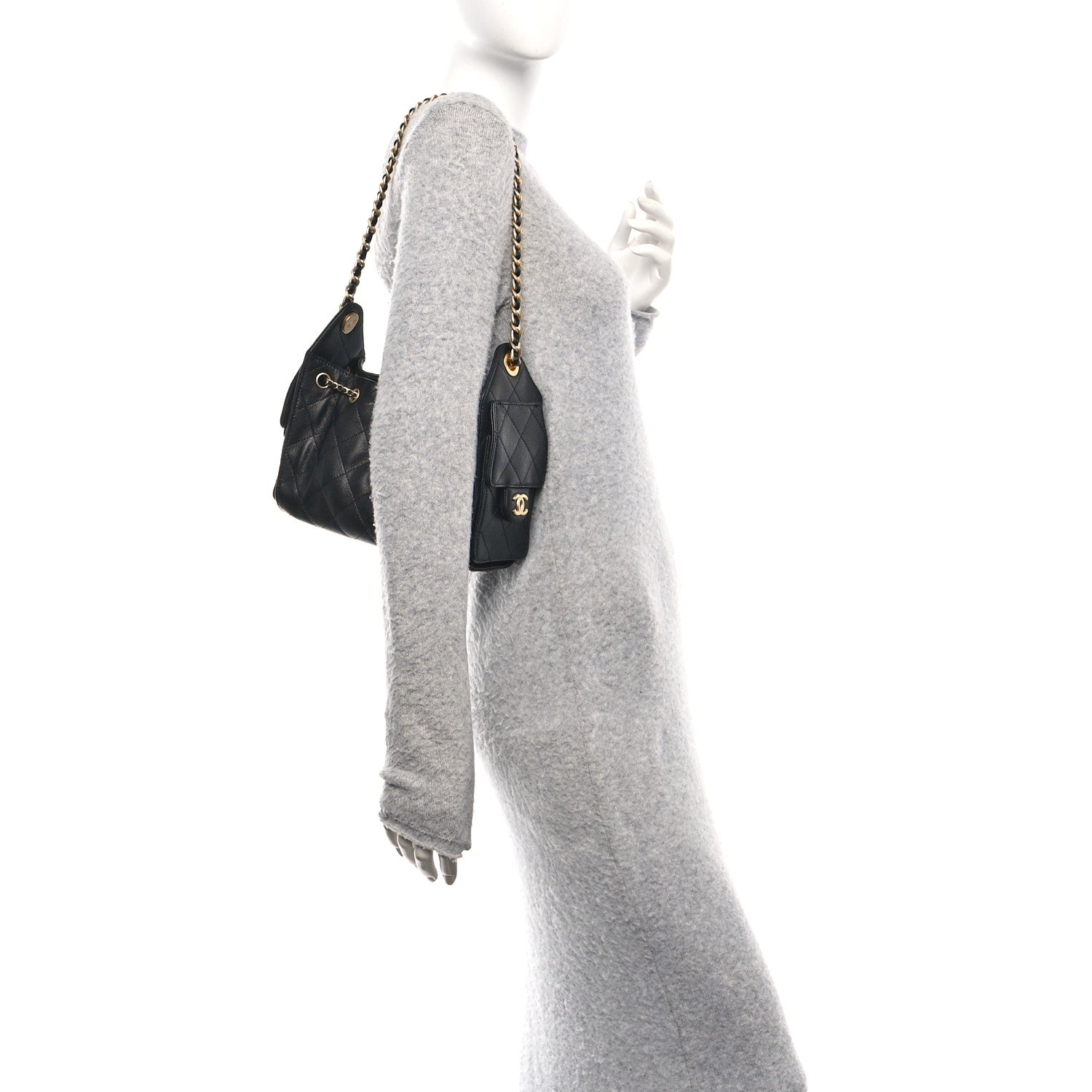 Chanel Caviar Quilted Mini Chanel 25 Handbag Black 2 of 11