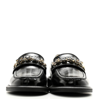 Chanel Calfskin Enamel Charms Mocassin Loafers 35.5 Black 2 of 10