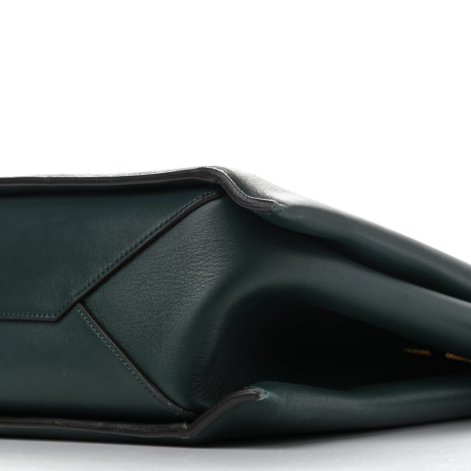 Celine Smooth Calfskin Medium Tri-Fold Bag Bottle Green 9 of 15