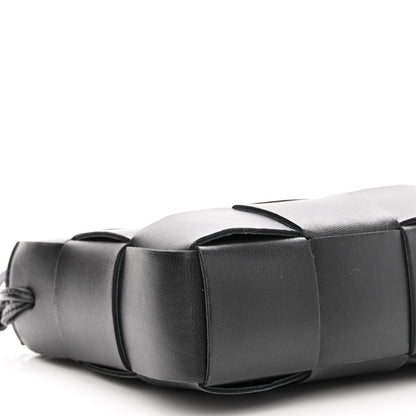 Bottega Veneta Calfskin Maxi Intrecciato Cassette Pouch On Strap Black 8 of 9