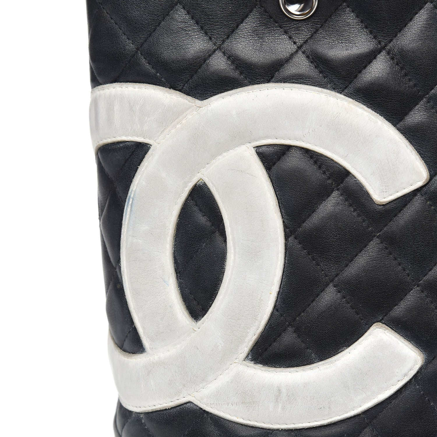 Chanel Calfskin Quilted Medium Cambon Tote Black White 21 of 21