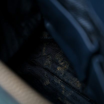 Prada Tessuto Nylon Nappa Gaufre Shopping Satchel Baltico 13 of 49