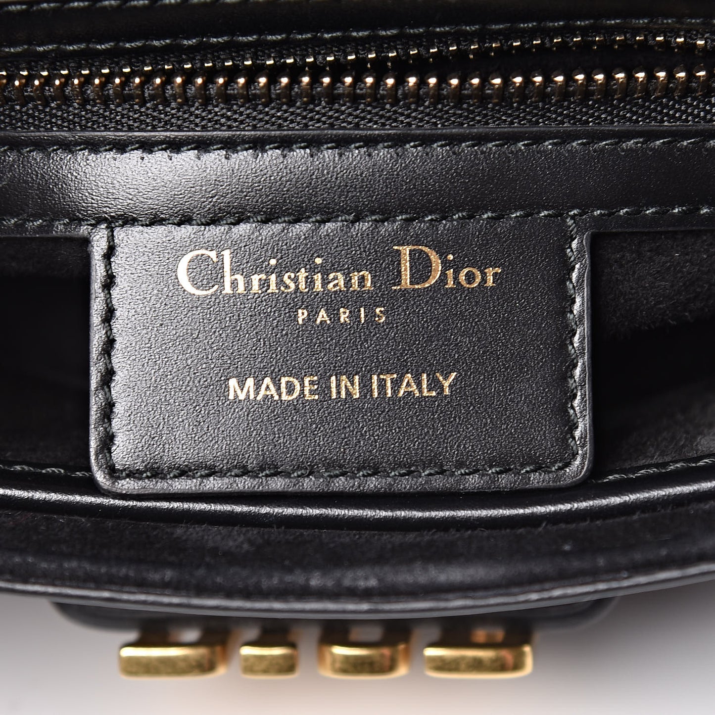 Calfskin Mini D Fence Saddle Bag Black