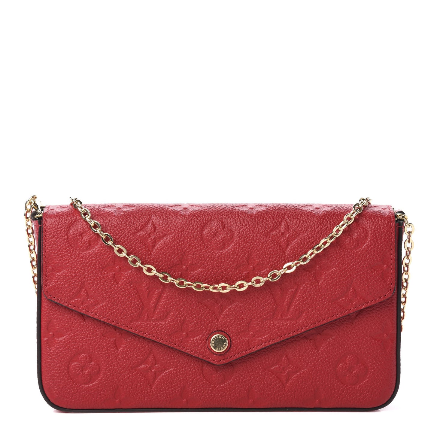 Empreinte Pochette Felicie Chain Wallet Scarlet