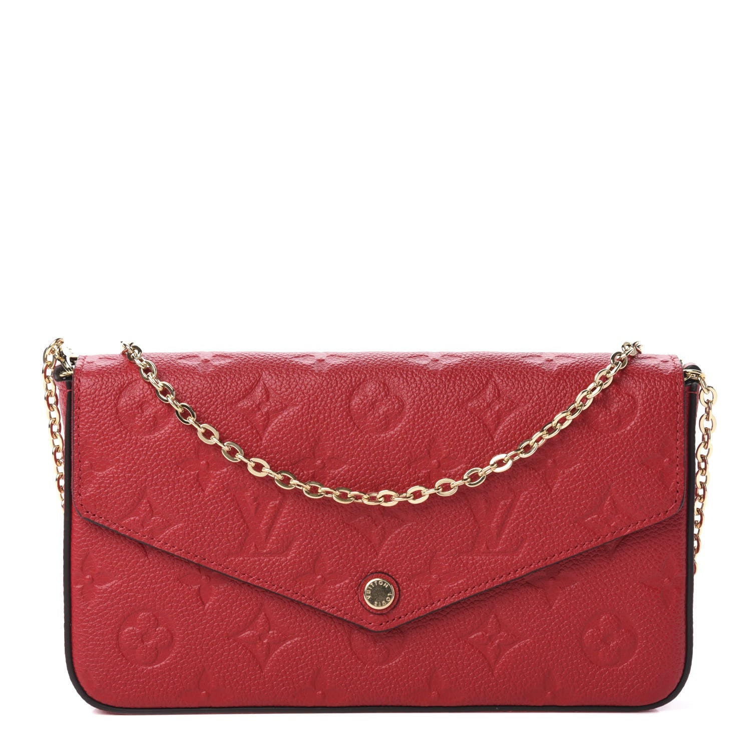 Louis Vuitton Empreinte Pochette Felicie Chain Wallet Scarlet 1 of 12