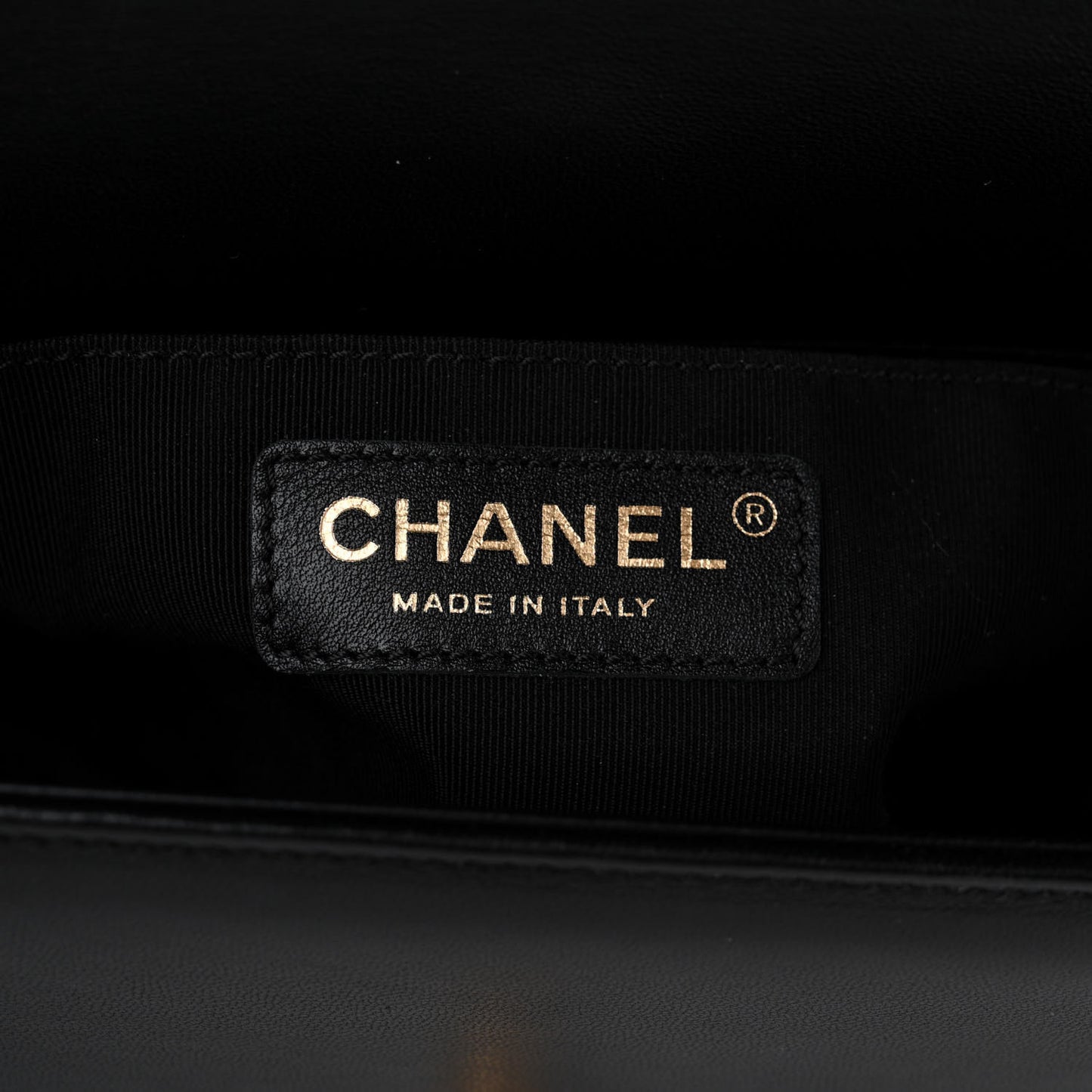 Lambskin Quilted Small Boy Flap Black