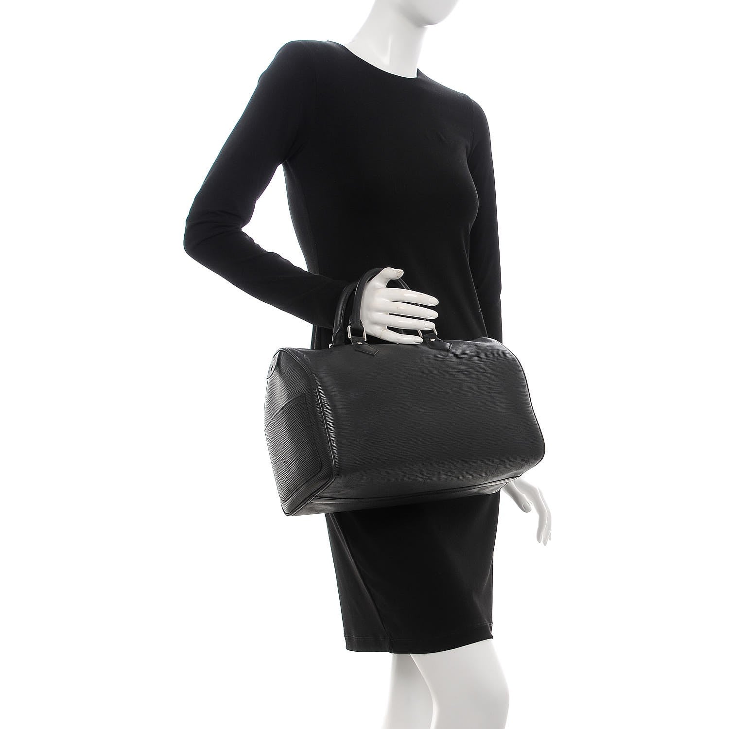 Louis Vuitton Epi Speedy 30 Black 2 of 15