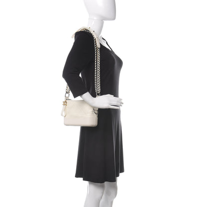 Chanel Aged Calfskin Quilted Small Gabrielle Hobo White 3 of 11